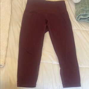 Zella Maroon Leggings